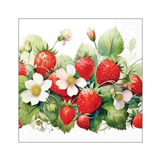 Ambiente 33cm 3-Ply Paper Napkins 20pcs - Juicy Strawberries