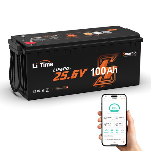 Litime 24V 100Ah Smart Low Temp LFP Lithium Battery For Solar Marine-Refurbished