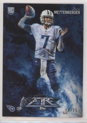 2014 Topps Fire Rookie Onyx 10/25 Zach Mettenberger #117 Rookie RC 0w8