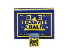 Triangle Billiard/Pool Cue Chalk - Blue - 1 Pack/12 Pieces