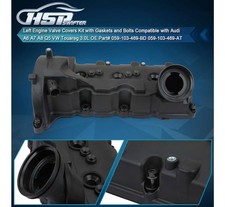 Left Engine Valve Covers Kit with Gaskets and Bolts Compatible with Audi A6 A...
