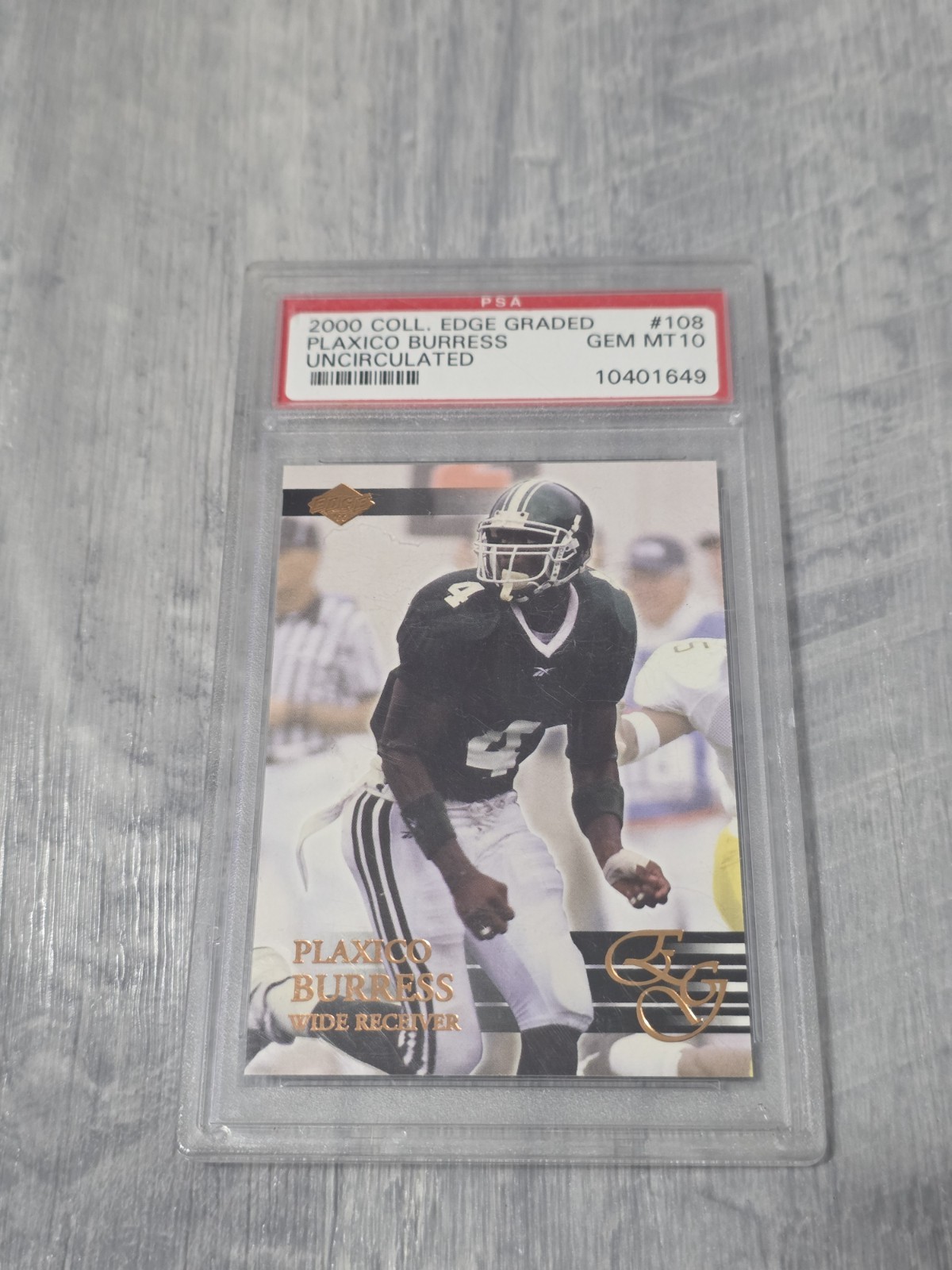 Plaxico Burress Collector's Edge Graded #108 Uncirculated