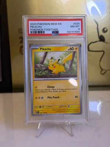 2023 Pokémon Pikachu #025 PSA 8 NM-MT Pokémon Together  STAMP Promo