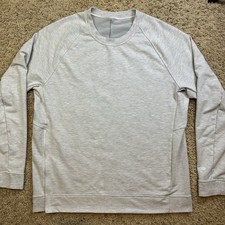 Lululemon Sweater Mens XL Grey City Sweat Crewneck Stretch Gym Outdoor Workout