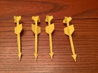 Gi Joe Lot Of 4 Conquest X-30 (1986) Yellow Missles 2. 5” Long Free Shipping
