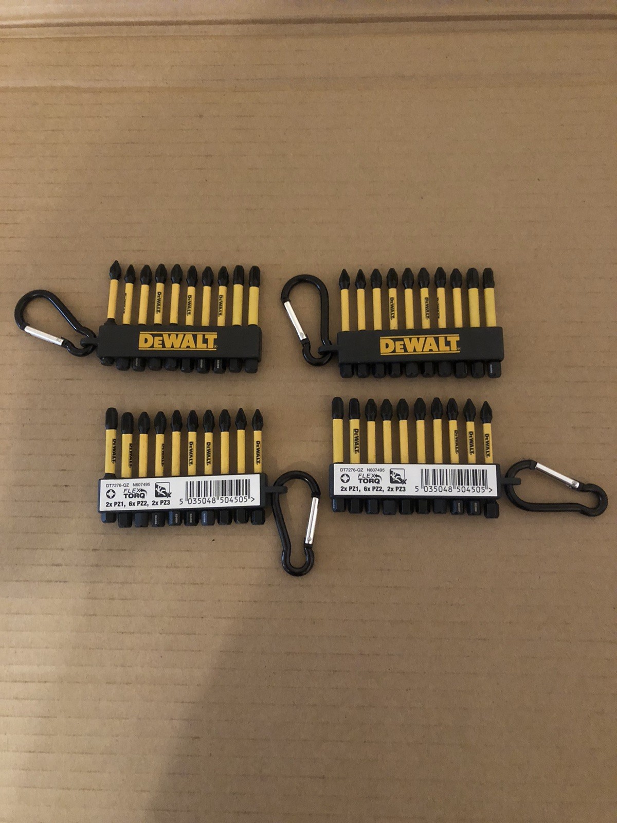 DeWALT DT7276 FLEXTORQ 40 X MIXED PZ1 PZ2 PZ3 IMPACT SCREWDRIVER BITS + CLIPS