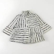 VTG Damee Inc Swing Jacket Top Women’s Small Zebra Art to Wear Buttons Artsy EUC