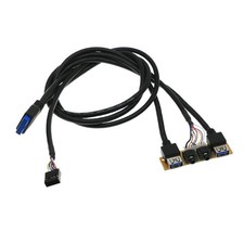 Double Usb 3.0 Jack Port I/o Board Internal Cable Hub Wired Card