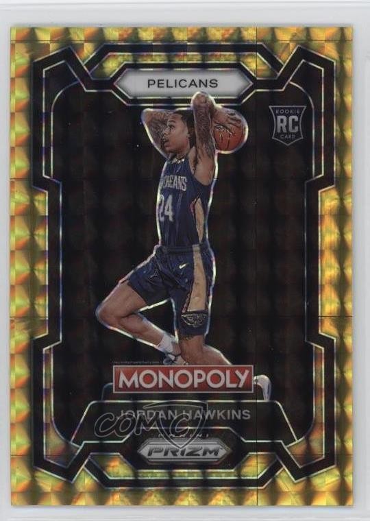 2023-24 Panini Prizm Monopoly Gold 23/49 Jordan Hawkins #56 Rookie RC 19fe