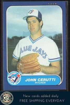 John Cerutti 1986 Fleer Update #U-24 Toronto Blue Jays