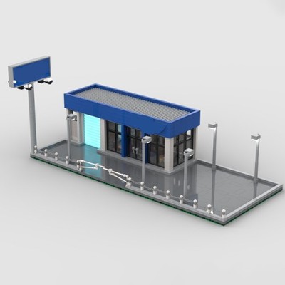 MOC Car Dealership Showroom Modular Building Set for City Display 1138 Pcs