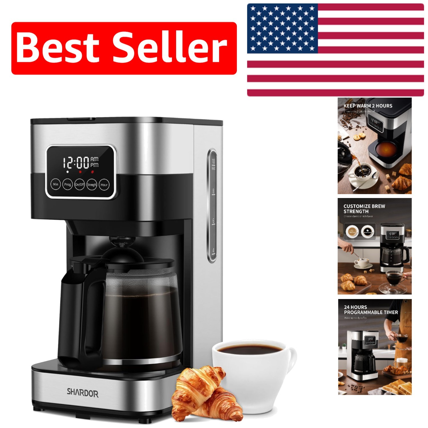 With Lcd Touch Screen & Adjustable Brew