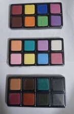 3 Water Color Paint Tray Sets Total Of 24 Colors NEW