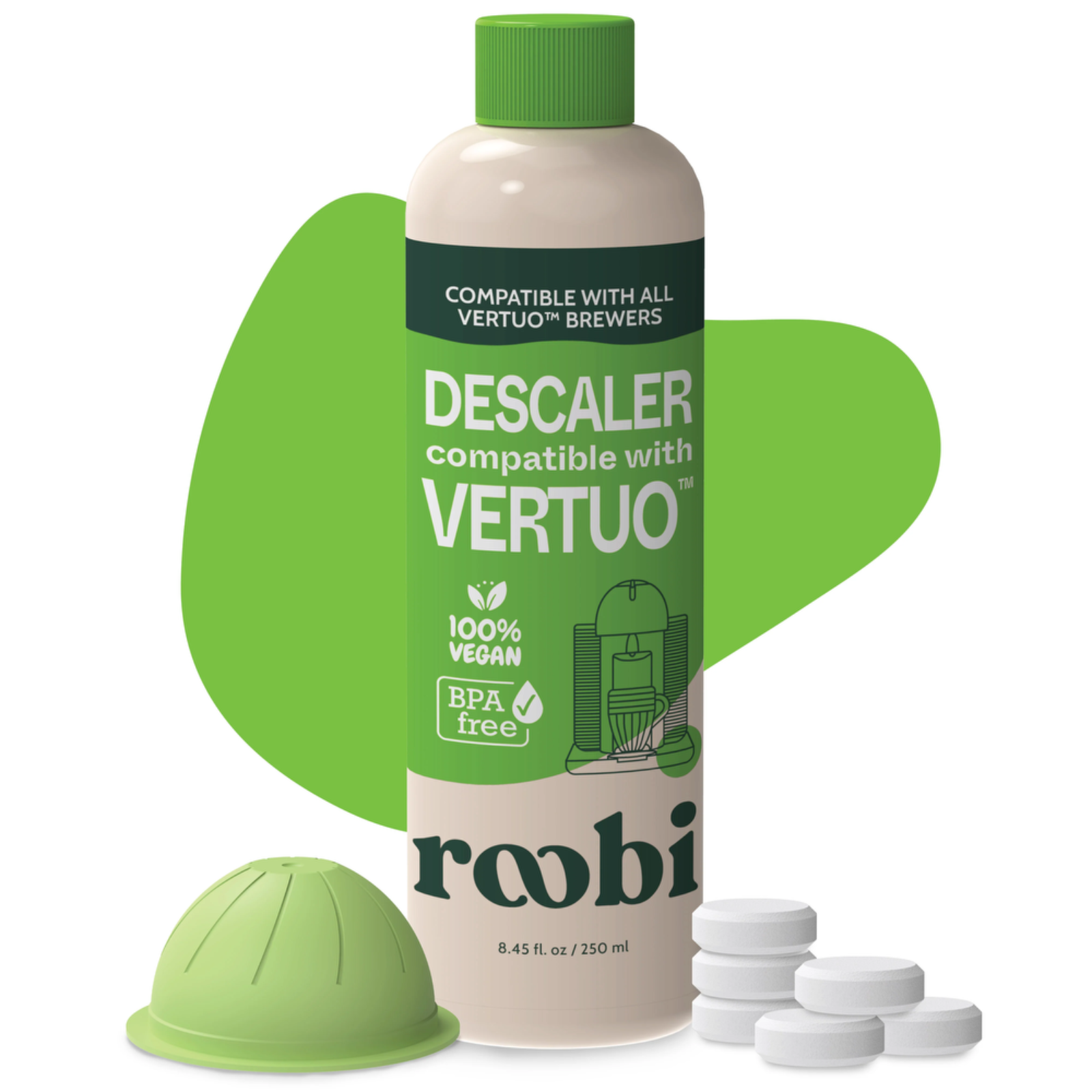Nespresso Compatible Vertuo Cleaning & Descaling Kit. Carbon Neutral Vertuoline