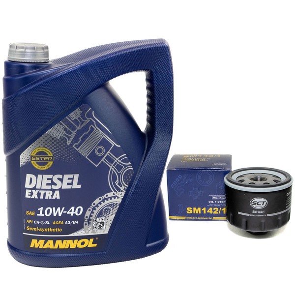 MotoröL ÖLfilter SM142/1 Set 20W50 5 Liter FüR Nissan Note Opel Renault Megane-image