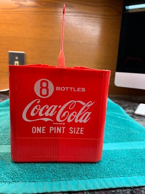 Vintage Coke Coca Cola 8 Pack 16oz Half Quart Pint Plastic Carrier