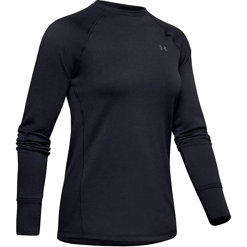 Under Armour L31414 Womens Black Packaged Base Layer 3.0 Crew Top Size M - Image 4 of 4