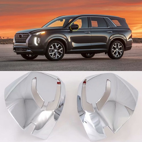 For Hyundai Palisade ABS Chrome Side Door Mirror Cover Trim 2pcs 2020