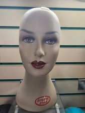 POLYSTYRENE WIG HEAD WITH SOULDER STYROFOAM FOAM MANNEQUIN (WHITE) UK