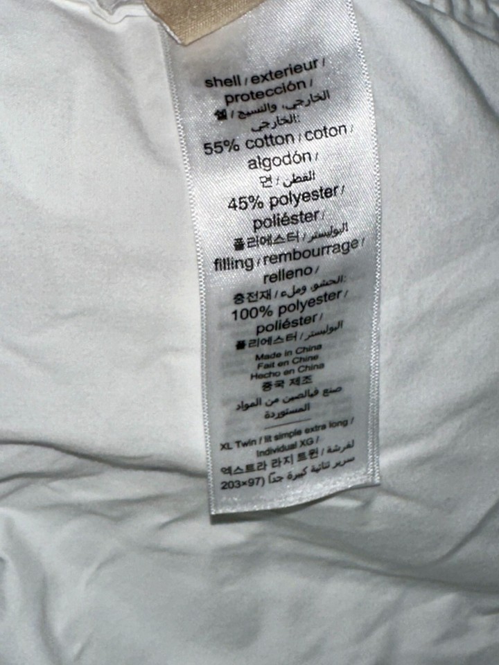 Pottery Barn Teen Down Alternative Comforter Twin XL White Looks New eBay