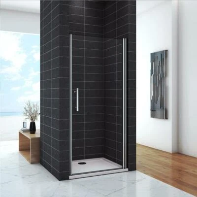 OCEAN ITALY Porta doccia Battente 185cm Vetro 6mm Temperato Anticalcare Telaio Cromo