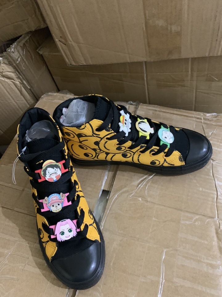 Custom One piece anime shoes character type sneaker unisex shoes size