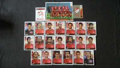 VIGNETTEN PANINI FUSSBALL EURO 2008 TEAM TÜRKEI TURKYE TEAM KOMPLETT NEU