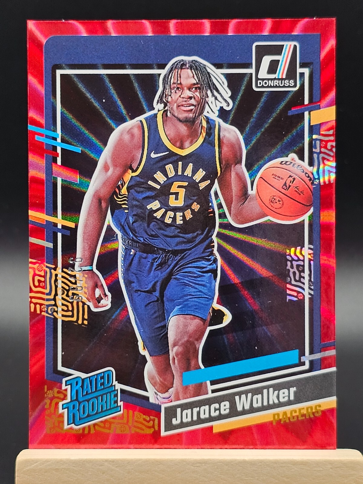 2023-24 Donruss Jarace Walker RC RED Laser Holo 92/99 Indiana Pacers #207