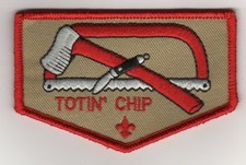 Parche Premio BSA Totin' Chip, Nuevo Respaldo "Scouting America", ¡Como Nuevo!
