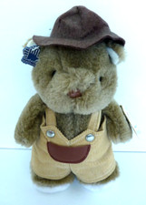 Vintage Applause 1984 Puddy Bear Family Plush Stuffed BrownTeddy Bear 7.5" w/Tag
