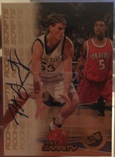 Pat Garrity Notre Dame Basketball Press Pass Autograph Rookie Card Magic Suns Rc. rookie card picture