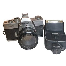 Minolta srT 101 CAMERA With MINOLTA AUTO 33 FLASH BOTH Not Tested