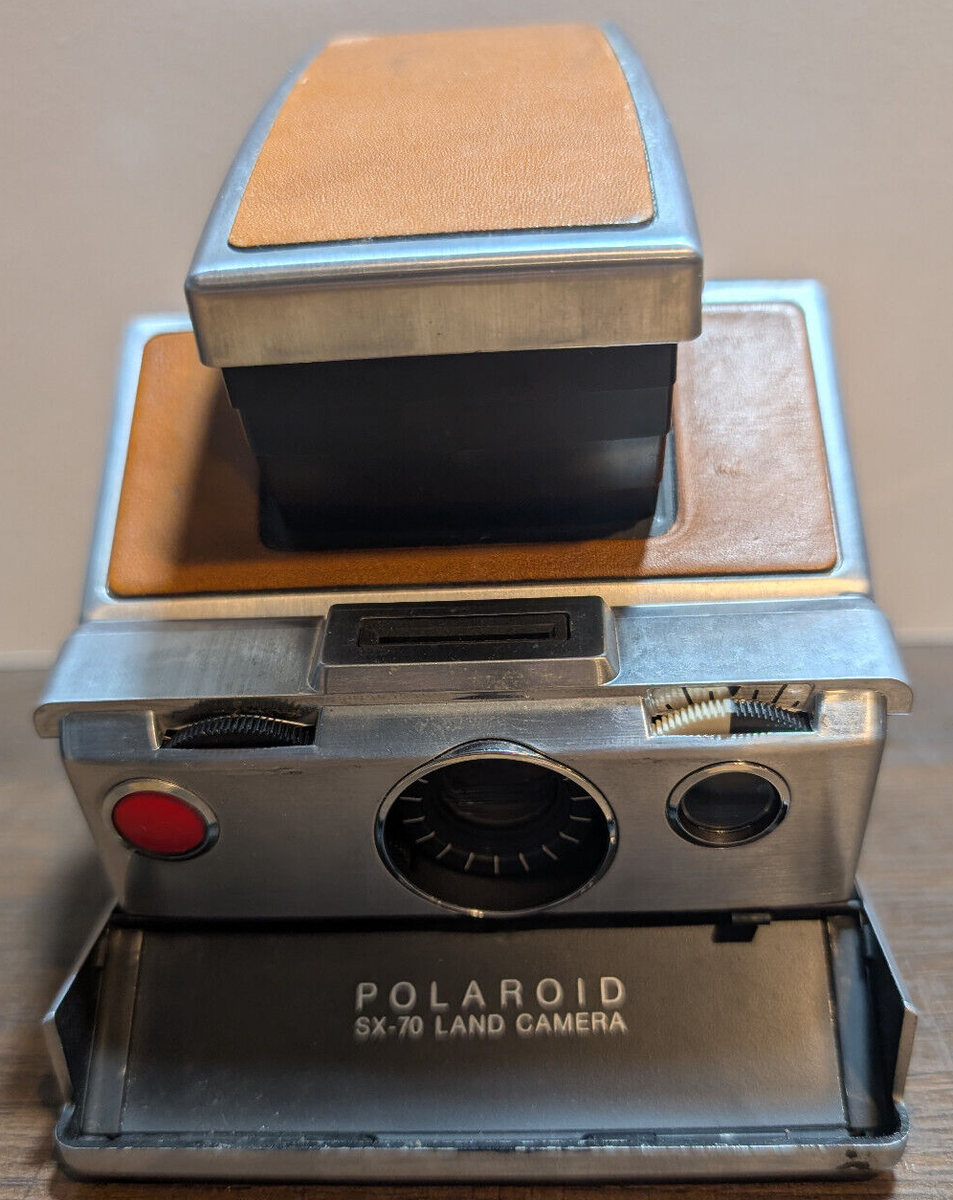 Polaroid SX-70 Land Camera Brown Leather SX70 Vintage w/ Case