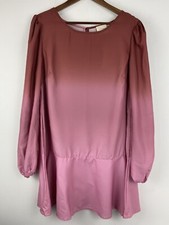 Harper Heritage size Medium Women’s Mauve Pink Ombré Long Sleeve Dress NWT