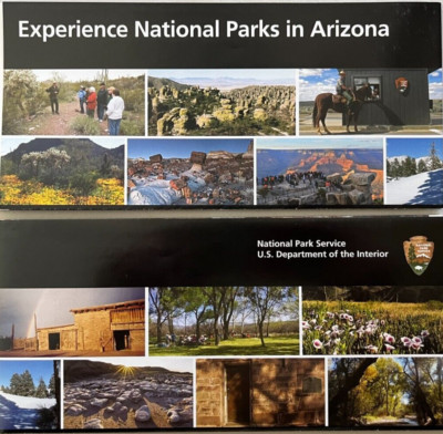 New EXPERIENCE NP in ARIZONA  NATIONAL PARK SERVICE UNIGRID BROCHURE  Big Map