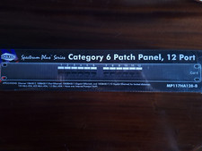 Category 6 - Patch Panel - 12 Port - Connection: Rj45 front -to-110 rear 