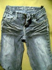 The Original Arizona Jean Co. Girls 18 Regular Sequin Back Pockets Blue Jeans