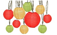 Gemmy White Fabric-shade Plug-in Globe Outdoor String Lights 8.5-ft 10-light Gemmy White Fabric-shade Plug-in Globe Outdoor String Lights 8.5-ft 10-light