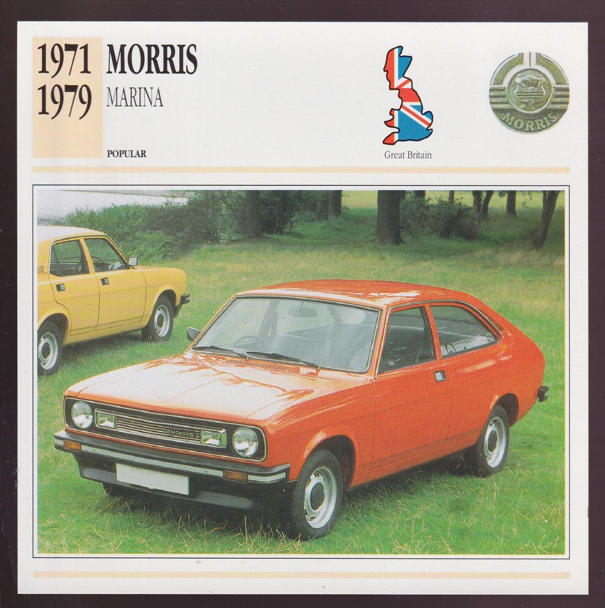 1971-1979 Morris Marina (1978) British Car Photo Spec Sheet Info