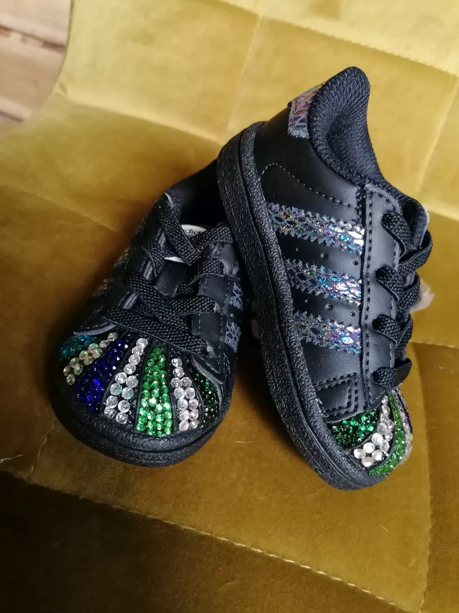 Productie lelijk naaien Adidas Superstar Babyschuhe Gr. 19 mit Strasssteinen Crystal Premium  Qualität. | eBay