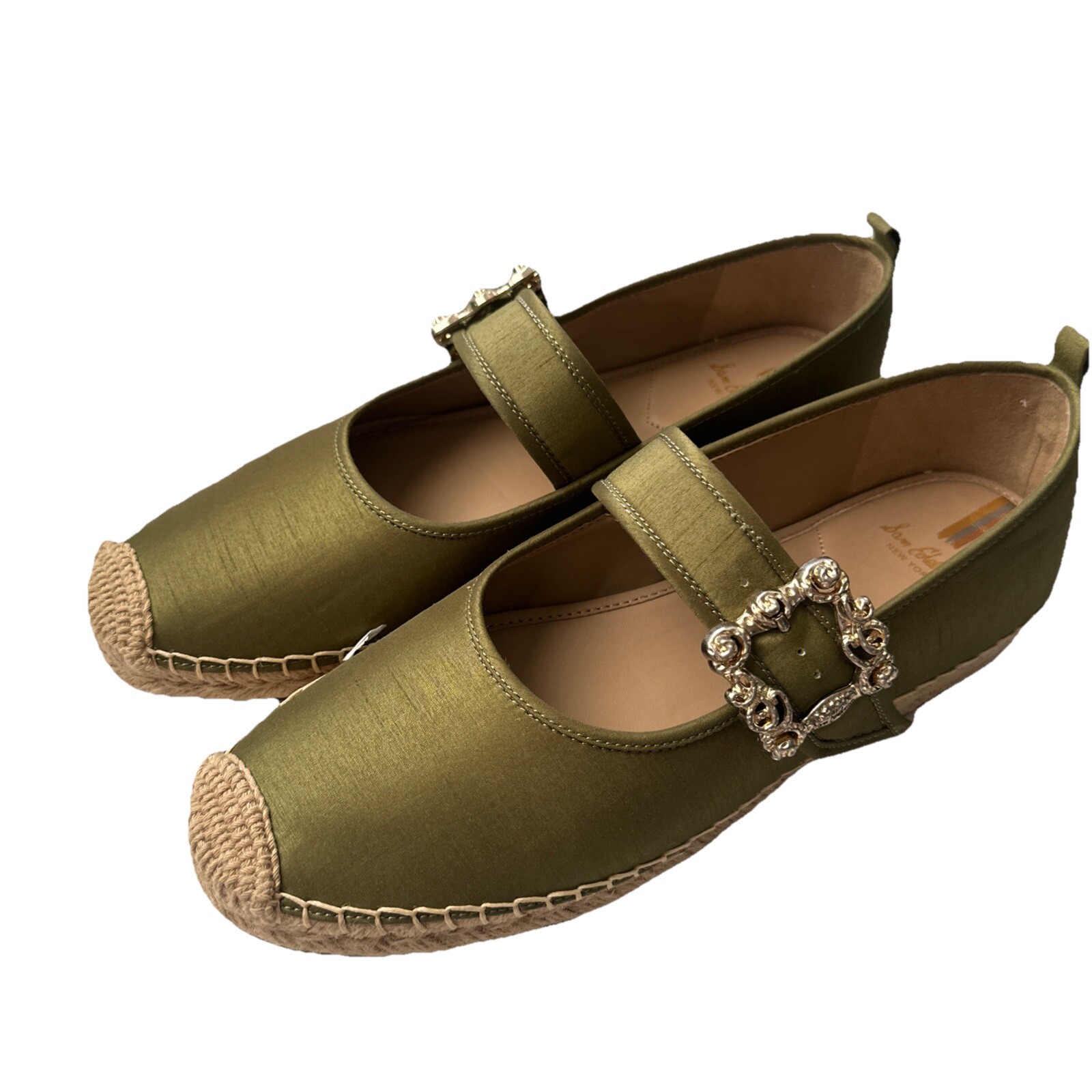 Sam Edelman Womens Maddy Silk Buckle Flats Mary Janes Size 12 M I9541F5300