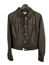 Sale: Halogen Leather Jacket With Jean Jacket Styling, M