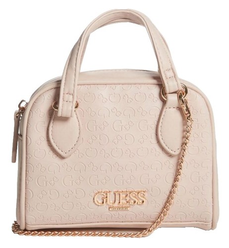 Vintage Guess Monogram Satchel Bag Croc Trim Rhinestone G Logo Y2K