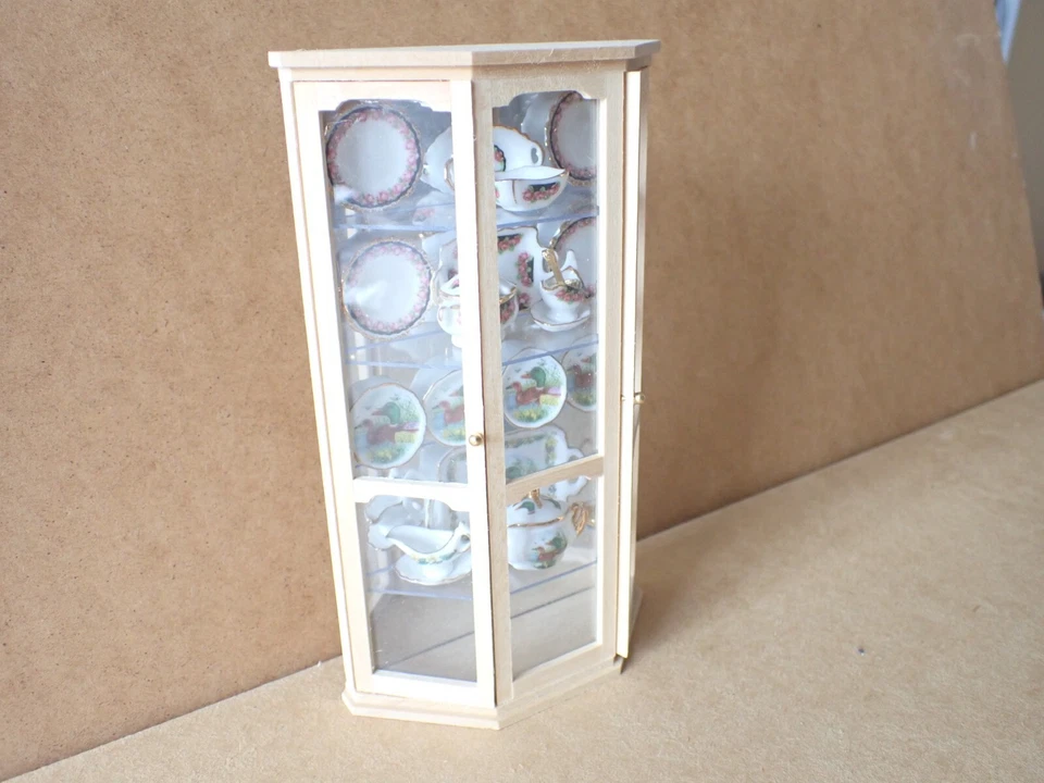 Casa de muñecas escala 1/12 Reutter Duck & Rose servicios de cena en madera desnuda (P112) Foto 3 de 4