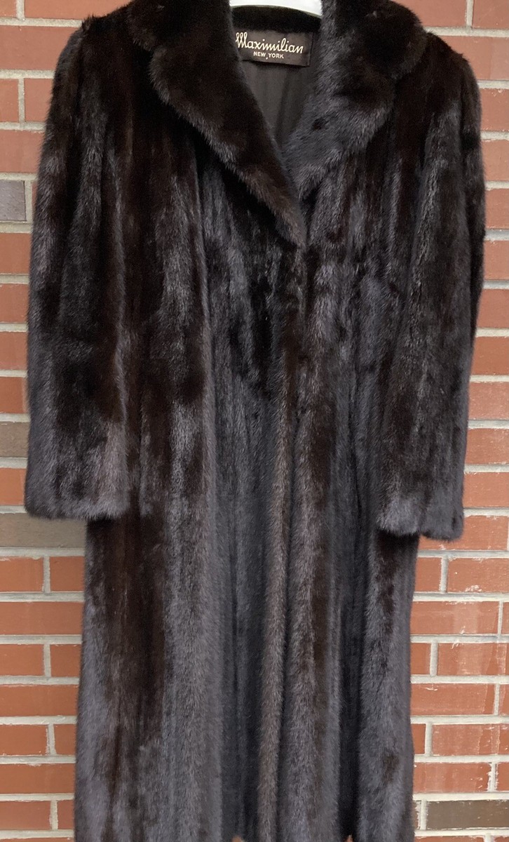 Maximillian Fur Coat Womens Full Length Mahogany | eBay