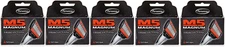 Personna M5 Magnum 5-bladed Razor Cartridges with Trimmer, 20 Cartridges