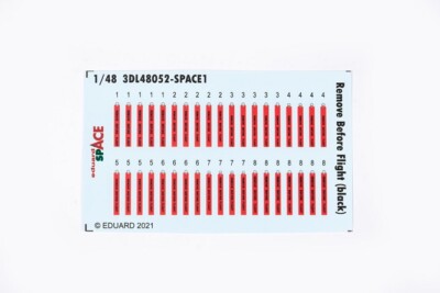 Eduard Accessories 3DL48052 - 1:48 Remove Before Flight (black) SPACE - Neu