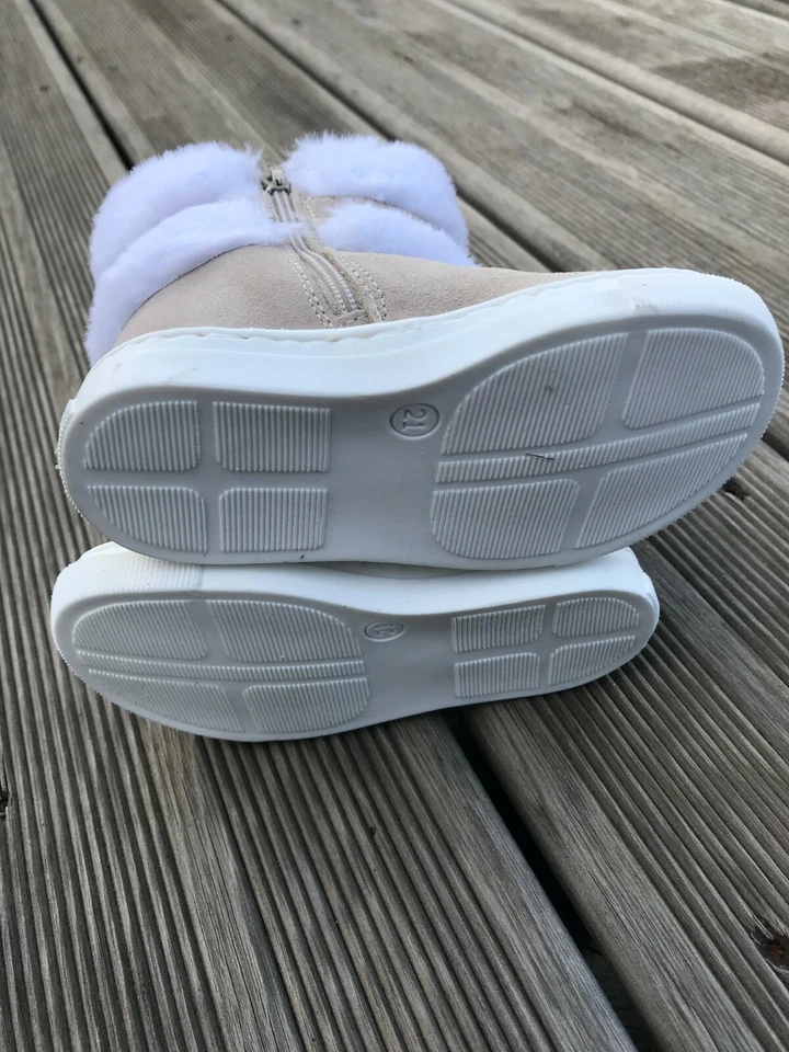 TRES JOLI DP...AM BOTTINES FOURRES EN CUIR ENFANT TAILLE EUR 21 - Photo 4/4