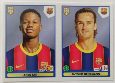 Brazil version 2021 Panini FIFA 365 #117 Ansu Fati - Antoine Griezmann