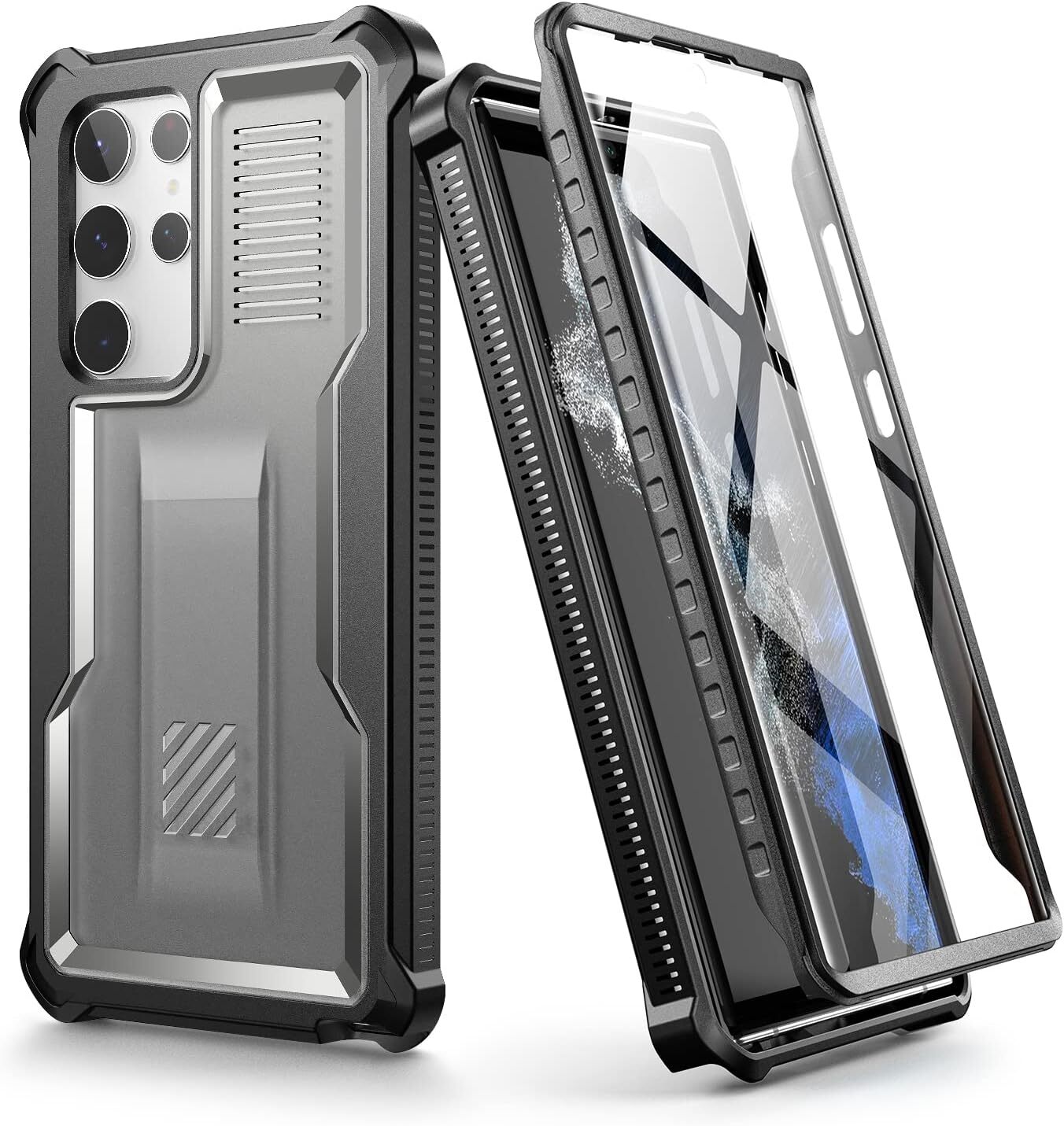 for Samsung Galaxy S22 Ultra Case with Screen Protector,Translucent 360 Full Bod